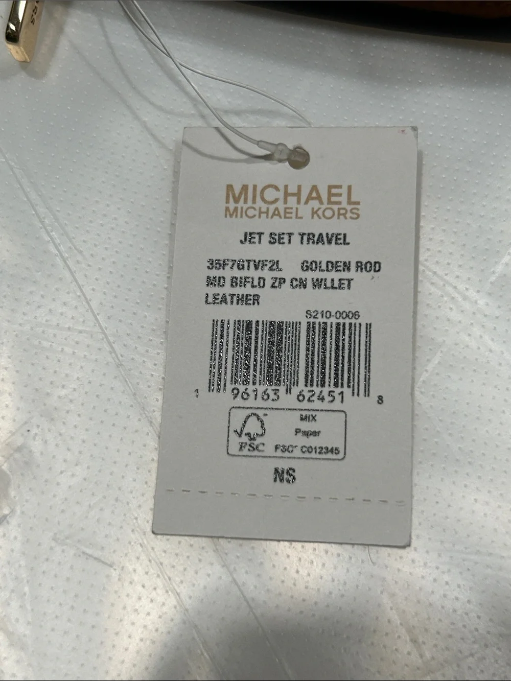 NWT Michael Kors yellow compact wallet
